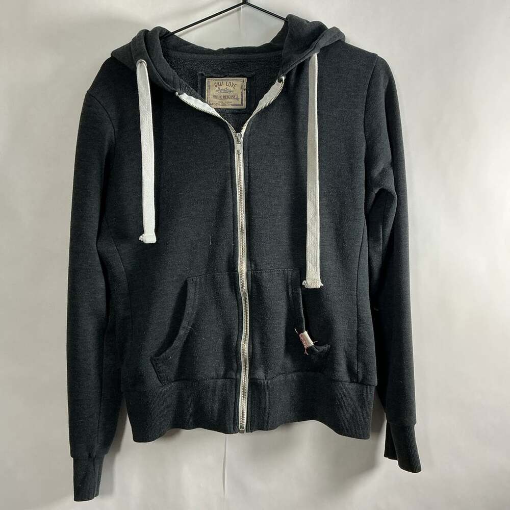 Cali Love Heritage Zip Hoodie Size Large Charcoal